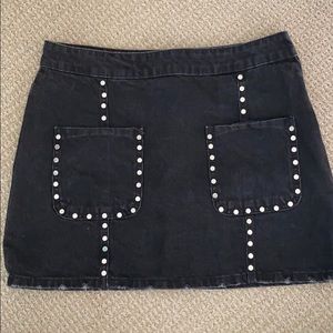 Zara Studded denim Mini Skirt
